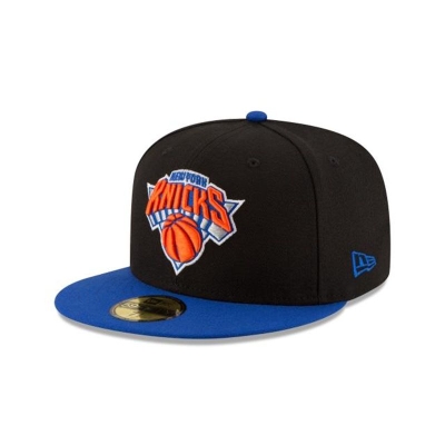 Black New York Knicks Hat - New Era NBA 2Tone 59FIFTY Fitted Caps USA3761892